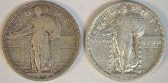 High end 1917-S Ty I & lustrous 1918-S Standing Liberty Quarters