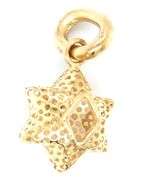 18kt Yellow gold Gastone Lebo open art star pendant