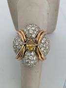 CERTIFIED 18K WHITE AND ROSE GOLD DIAMOND RING