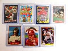 7 Pete Rose Baseball Cards