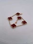 CERTIFIED BRAND NEW 18K YELLOW GOLD CLOVER LEAF BRACELET