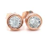 14kt Rose gold 0.25ctw lllusion set diamond stud
