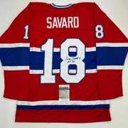 Autographed Serge Savard Red Hockey Jersey w/ COA