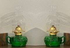 Lot of 2 Vintage-Style Hurricane Kerosene Lanternss