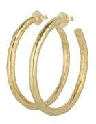 Ippolita Classico Medium Hammered Hoop Earrings in 18K