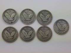 (7) Mixed Date Standing Liberty Quarters, "Nicer Detail"