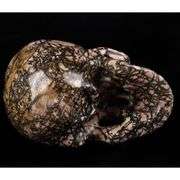 Hand-Carved Pink Rhodonite Crystal Skull