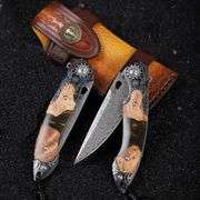 Damascus Steel Folding Knife