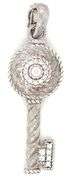 Judith Ripka cubic zirconia key motif charm pendant