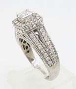 Perfect, Certified Earth Mined Diamond Halo Engagement Ring