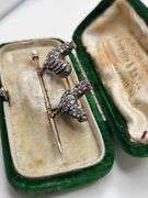 Whimsical Diamond Rooster Pin