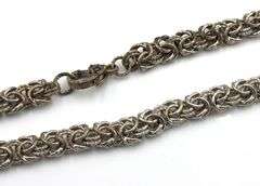 Italian fancy link chain necklace in 925 sterling silver