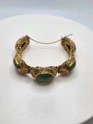 Investment! Antique 14KT Yellow Gold Bracelet featuring very Rare Jade