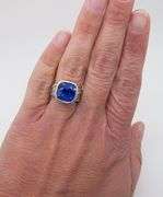 Platinum GIA Certified Blue Sapphire & Diamond Ring