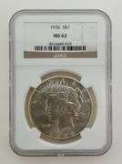 1926 Silver Peace Dollar, NCG MS62