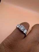 Timeless Platinum Three Stone Engagement Ring of 2.18 Ct