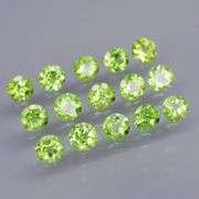 Round cut! Untreated! Matched! 6.04ct Peridot set!