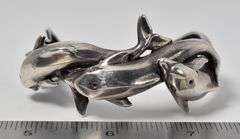 Dolphin Cuff Bracelet in Sterling Silver