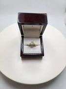 Art Deco 14KT Two Tone Gold and Diamond Ring