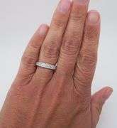 Vintage Diamond Eternity Band Crafted in 18k White Gold