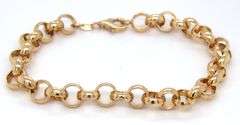 14kt Yellow gold Rolo chain bracelet