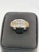 CERTIFIED BRAND NEW PLATINUM AND 18K GOLD DIAMOND BAND / RING
