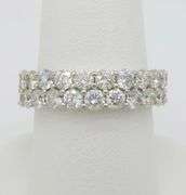 4.45CTW Two-Row Diamond Eternity Band