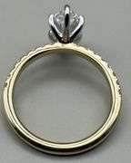 14K Two-Tone Gold Marquise Lab Diamond Ring of 1.86ct