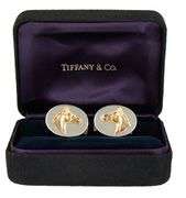 Vintage Tiffany & Co. Two Tone Horse Cufflinks in 18K and Sterling