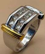 14K Two-Tone Wedding Band of 1.50ct