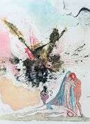 Highly Collectible and Rare Salvador Dali Original Lithograph from the 'Biblia Sacra' Suite