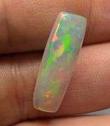 Full fire! 4.37ct rainbow block pattern Ethiopian Opal