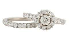 2.00ctw Round Diamond Halo Bridal Set in 18K