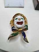 Very rare and collectable Antique Clown Brooch