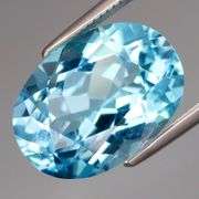 Full sparkle! 7.56ct vivid Swiss blue Topaz