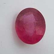 CERTIFIED NATURAL RUBY 3.31 CARAT OVAL SHAPED.