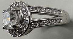 14K White Gold Round Brilliant Cut Diamond Ring of 1.46ct