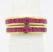 Pair of Ruby Eternity Bands in 18k