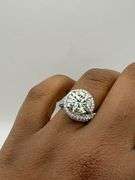 14K White Gold Designer 4.79 Ct Diamond Engagement Ring