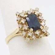 Blue Sapphire & Diamond Cocktail Ring