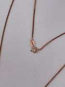 CERTIFIED 14K ROSE GOLD NECKLACE WITH NATURAL SAPPHIRE