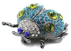 Camrose & Kross rhinestone lady bug pendant brooch