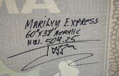 "Marilyn express" Extremely Collectible Jozza 'One of a kind' Mixed Media on Canvas very large Jozza