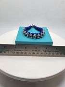 New! +22 ctw all natural topaz and 1.25ct diamond weaved on fabric bracelet