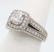 Perfect, Certified Earth Mined Diamond Halo Engagement Ring