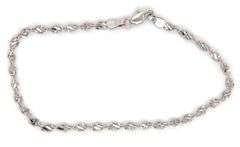 14kt White gold rope bracelet