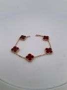 CERTIFIED BRAND NEW 18K YELLOW GOLD CLOVER LEAF BRACELET