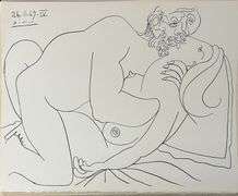 Picasso Au Baiser d'Avignon Lithograph from 1972 Portfolio