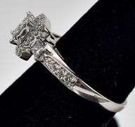 Stunning 10K White Gold Diamond Ring
