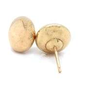 14KT Yellow gold button stud earrings